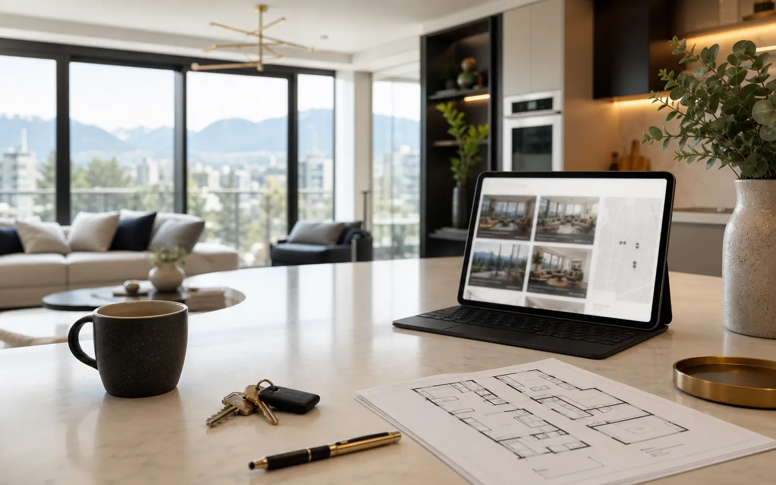 Buyer reviewing a home search