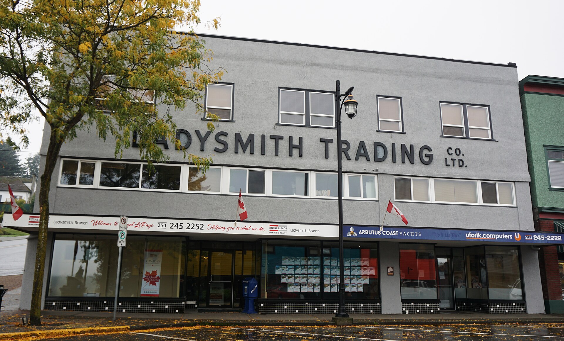 Historic main street in Ladysmith BC First Avenue