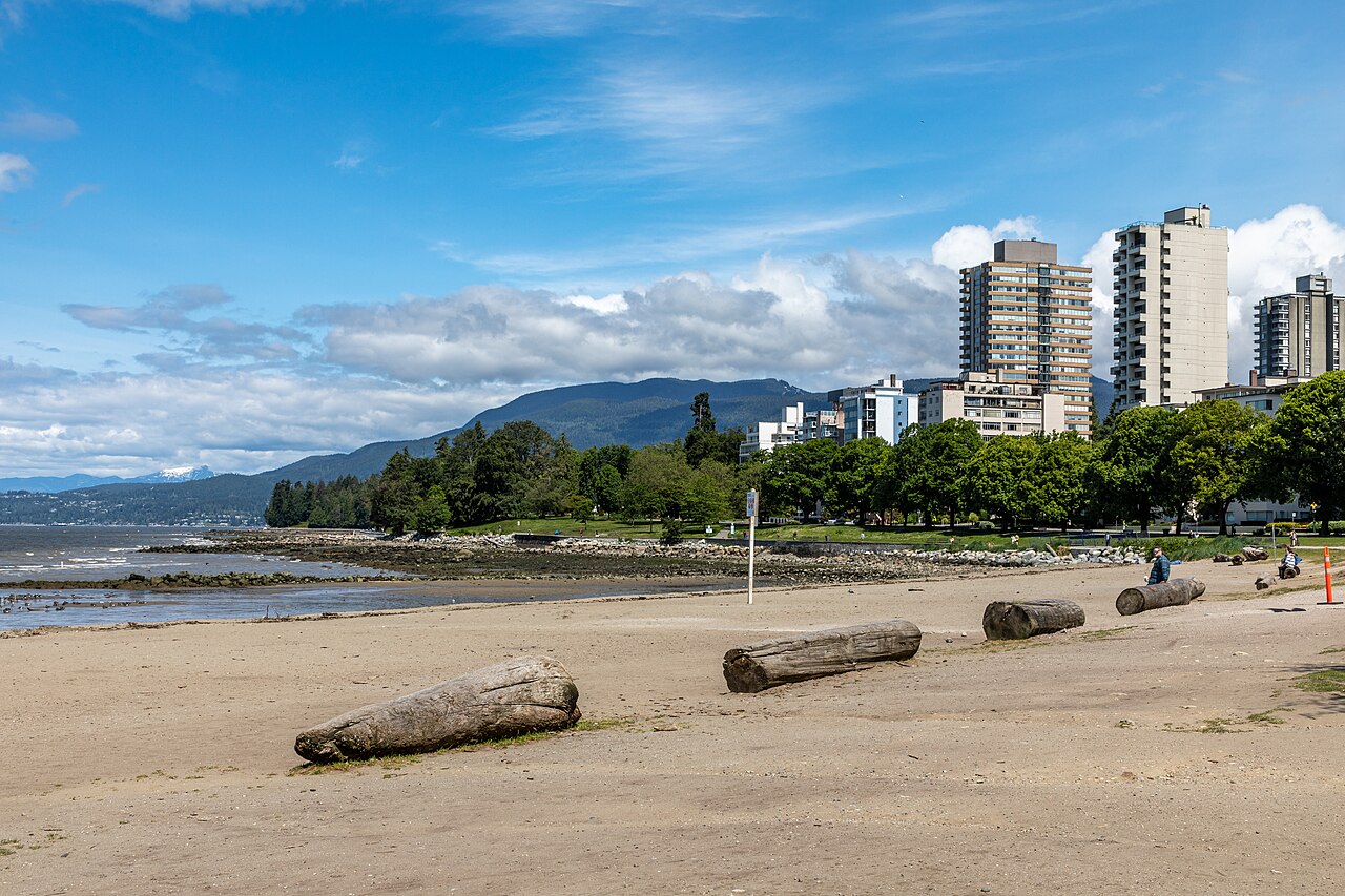 Older residential condo buildings in Vancouver West End